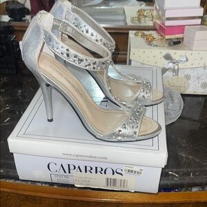 Caparros Silver Metallic Women's Heels